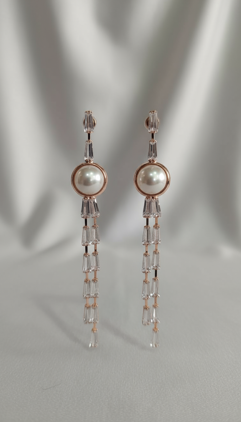 Korean Earring Set Rose Gold Plated Classic Drop Earrings